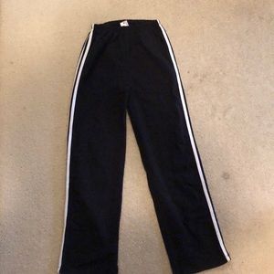 Brandy Melville Black Pants with White Stripe